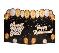 NQEUEPN Tarjeta de Despedida, 28x44cm Grande Tarjeta de Feliz Jubilación te Extrañaremos para Colegas Compañeros de Trabajo Familia Hombres Mujeres Decoraciones Jubiladas Fiestas Regalos