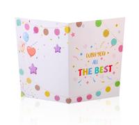 NQEUEPN Tarjeta de Felicitación de Despedida Grande, 44x28cm Jumbo Tarjeta Despedida Wish You All The Best Tarjeta Jubilación con Sobre Regalo de Despedida para Compañeros de Trabajo Colegas Amigos