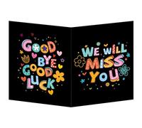 NQEUEPN Tarjeta de Felicitación de Despedida Jumbo, 28x44cm Tarjeta de Regalo de Despedida con Sobre Tarjeta Despedida Tarjeta de Jubilación Regalo de Despedida para Colegas Hombres Mujeres