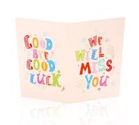 NQEUEPN Tarjeta de te Extrañaremos, 28x44cm We Will Miss You Card Tarjeta de Felicitación Grande Tarjeta de Despedida con Sobre Regalos para Colegas Jubilaciones Hombres Mujeres Decoraciones