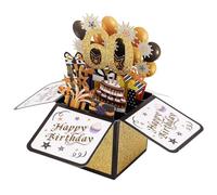 NQEUEPN Tarjeta Emergente de Feliz 60 Cumpleaños, Tarjetas 3D de Feliz Cumpleaños con Sobres Tarjetas de Regalo de Cumpleaños Las Mejores Ideas de Regalos de 60 Cumpleaños para Hombres y Mujeres