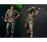 nqhupuo 1/35 Vietnam Kit de Resina de Soldado de EE.UU. Kit de Resina de Soldado sin Pintar ni Montar (2 Personas)// K9I-5s7