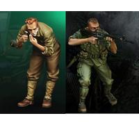nqhupuo 1/35 Vietnam War US Soldier Resin Model Kit Kit de Resina de Soldado sin Pintar y sin Montar (2 Hombres) //P9s5-7