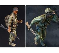 nqhupuo 1/35 Vietnam War US Soldier Resin Model Kit Kit de Resina de Soldado sin Pintar y sin Montar (2 Hombres) //P9s5-17