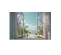 NQHXLRUDC Fuera de la ventana Pintura Artee Cuadro Pared Decoracion Paisaje cultural Moderno Cuadro Lona Sala De Estar Dormitorio Cocina Oficina Hotel Restaurante Baño Bar 20x30inch(50x75cm)