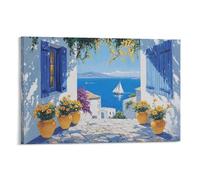 NQHXLRUDC Pintura en la playa Lienzo Lienzos Decorativos Cuadro Decorativos Paisaje cultural Lona Sala De Estar Dormitorio Cocina Oficina Hotel Restaurante Baño Bar 20x30inch(50x75cm)