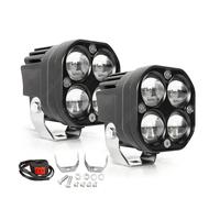 Nqimgv Faro Delantero Para Suzuki Para SUV Para ATV Focos LED Faros Antiniebla 30000LM 24V 12V 200W Señales De Giro, Accesorios Para(2*White Yellow)