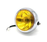 Nqimgv Faro Delantero Vintage Motocicleta Para Sportster Para Chopper Para Bobber Para Royal Para Enfield Para Scrambler Retro Faros De Motocicleta(Chrome-amber)
