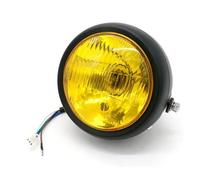 Nqimgv Faro Delantero Vintage Motocicleta Para Sportster Para Chopper Para Bobber Para Royal Para Enfield Para Scrambler Retro Faros De Motocicleta(Black-amber)