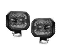 Nqimgv Foco LED Para Motocicleta 120W Faro Delantero 18000LM Luz Doble Auxiliar Para Coche 6000K 12-60V Faros De Motocicleta(2Pcs Yellow)