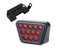 Nqimgv Luz Piloto Estilo F1 12V Luces Led Freno Trasero Flash Advertencia Automática Seguridad Parada Inversa DRL Para Motocicleta Luz De Freno Auxiliar De Coche De Alto(Rojo)