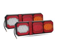 Nqimgv Luz Trasera LED Cuadrada Para Camión, 12V/24V, Luz De Giro, Advertencia Freno Parada Trasera, DRL Para Furgoneta, Camioneta, Autobús Pilotos Traseros