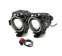 Nqimgv Para GROM MSX125 300 CB400SF CBR650R CB650R 125W Faro Motocicleta 3000LM Luz Flash Cruce U7 LED Auxiliar Faros De Motocicleta(2 pieces of blue)