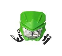 Nqimgv Para KLX 110 150 250 Para Motocicleta Todoterreno H4 Faro Delantero Carenado Dirt Pit Bike Faros De Motocicleta(Green)