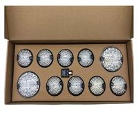 Nqimgv Para Land Para Rover Para Defender 90-16 Luces Laterales Antiniebla Traseras Delanteras 10 Uds/Kit Completo Actualización Lámpara Led Faros Antiniebla(Claro)