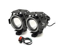 Nqimgv Para Suzuki Para BURGMAN 400 GS1000 GS500E GS550M Para Katana 125W Faro Motocicleta 3000LM Luz Flash Haz Bajo U7 LED Auxiliar Faros De Motocicleta(Two pieces of green)