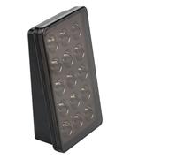 Nqimgv Tercera Luz Freno Estilo F1 Negra Parada Trasera Estroboscópica 15 LED Rojos Conducción DRL Antiniebla 12V Motocicleta Universal Luz De Freno Auxiliar De Coche De Alto