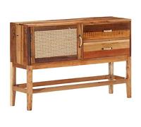 NQJIBUE Aparador de jardín en casa, 118 x 30 x 76 cm, madera maciza recuperada