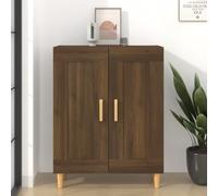 NQJIBUE Artículo-Aparador de madera de roble marrón, 69,5 x 34 x 90 cm, gabinetes y almacenamiento, bufés y aparadores