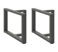 NQJIBUE Artículo: patas de mesa de café en forma de T, 2 unidades, color antracita, 70 x 25 x (42-43) cm, acero, accesorios de mesa, patas de mesa