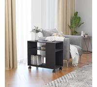 NQJIBUE Home Garden - Mesa auxiliar gris 70 x 35 x 55 cm, madera de ingeniería