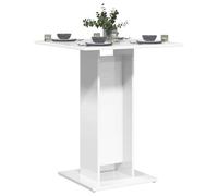 NQJIBUE Home Garden - Mesa de bistró de madera de ingeniería de color blanco brillante, 60 x 60 x 75 cm