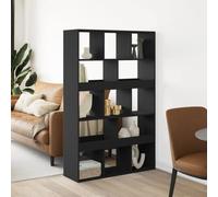 NQJIBUE Item-Separador de ambientes negro de 100 x 33 x 156,5 cm, madera de ingeniería, estanterías, estanterías y estantes de pie