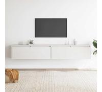 NQJIBUE Item-Wall - Armarios de pared (2 unidades, 100 x 30 x 35 cm, madera maciza de pino, estanterías, estantes de pared y repisas)