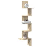 NQJIBUE Item-Wall - Estantería esquinera de roble Sonoma, 32 x 32 x 127,5 cm, madera de ingeniería, estanterías, estantes de pared y repisas