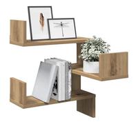 NQJIBUE Item-Wall - Estantes esquineros de pared, 2 unidades, roble artesanal, 40 x 40 x 49,5 cm, madera de ingeniería, estanterías, estantes de pared y repisas