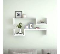 NQJIBUE Item-Wall Shelf - Estantería de pared (2 unidades, 100 x 15 x 20 cm), color blanco