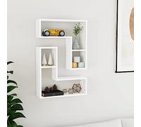 NQJIBUE Item-Wall Shelf - Estantería de pared (2 unidades, 50 x 15 x 50 cm), color blanco