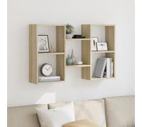NQJIBUE Item-Wall Shelf Sonoma Oak 96 x 18 x 60 cm Madera de ingeniería, estanterías, estantes de pared y repisas