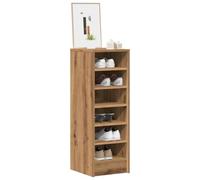 NQJIBUE Zapatero artesano de roble 32 x 35 x 92 cm, madera de ingeniería