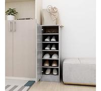 NQJIBUE Zapatero gris hormigón 32 x 35 x 92 cm, madera de ingeniería