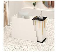 NQNFWCRJ Mostrador de Recepción Compacto Caja Registradora for Tienda de Ropa Estructura de Acero Inoxidable Chapado en Oro Almacenamiento de Dos Niveles con Cajón con Cerradura