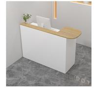 NQNFWCRJ Mostrador de Recepción de Madera Resistente Mostrador de Caja for Tienda de Ropa Encimeras Dobles con Orificios for Cables Cajones con Cerradura Y Bordes Suavemente Lijados