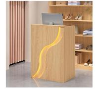 NQNFWCRJ Mostrador de Recepción Minimalista Mostrador de Caja con Esquinas Redondeadas Paneles Laterales Más Profundos for Mostradores de Tiendas de Ropa Tiradores Y Cajones Pintados de Metal