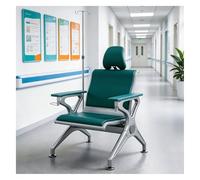 NQNFWCRJ Silla Intravenosa de Una Plaza Una Silla con Respaldo con Un Poste Intravenoso de 2 Ganchos, Respaldo Alto Curvo, Cojín de Asiento Y Reposabrazos de PU Y Una Silla Intravenosa