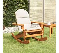Nqyjm Adirondack Silla mecedora con cojín de madera maciza de acacia silla de alimentación, mecedora, silla de lectura, sillón, sillón, sillón, reposabrazos, moderna silla de relax para salón