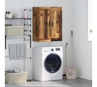 Nqyjm - Armario colgante con estantes y 2 puertas, mueble de pared, madera, 69,5 x 34 x 90 cm, madera de ingeniería, armario flotante para cocina, salón modelo 6