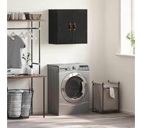 Nqyjm - Armario colgante con estantes y 2 puertas, mueble de pared, roble negro, 60 x 31 x 60 cm, madera de ingeniería, armario flotante para cocina, cuarto de baño, salón modelo 1