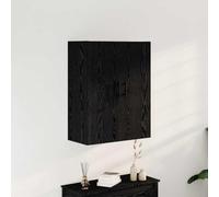 Nqyjm - Armario colgante con estantes y 2 puertas, mueble de pared, roble negro, 69,5 x 34 x 90 cm, madera de ingeniería, armario flotante para cocina, cuarto de baño, salón modelo 6