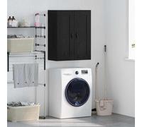 Nqyjm - Armario colgante con estantes y 2 puertas, mueble de pared, roble negro, 69,5 x 34 x 90 cm, madera de ingeniería, armario flotante para cocina, cuarto de baño, salón modelo 8