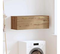 Nqyjm Armario de almacenamiento colgante con compartimentos para pared, montaje en pared, roble artesanal, 100 x 36,5 x 35 cm, armario flotante para cocina, cuarto de baño, salón, modelo 1