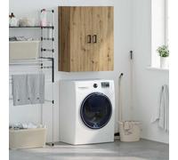 Nqyjm Armario de almacenamiento colgante con estantes y 2 puertas, mueble de pared, roble artesanal, 69,5 x 34 x 90 cm, armario flotante para cocina, salón modelo 3