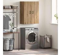 Nqyjm Armario de almacenamiento colgante con estantes y 2 puertas mueble de pared roble artesanal 69,5 x 34 x 90 cm, pared armario flotante para cocina, cuarto de baño, salón modelo 1