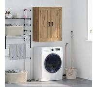 Nqyjm Armario de almacenamiento colgante con estantes y 2 puertas, mueble de pared, roble artesanal, 69,5 x 34 x 90 cm, pared armario flotante para cocina, cuarto de baño, salón modelo 4