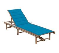 Nqyjm - Baño de sol con respaldo ajustable, tumbona de jardín con cojín de bambú, tumbona de playa, relax al aire libre para jardín, terraza, balcón y camping modelo 3