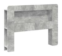 Nqyjm Cabecero de Cama con Estante de Almacenamiento Armario de cabecera de Cama Gris Concreto Madera de Ingeniería para Sommier, Dormitorio, Interior L80H01267
